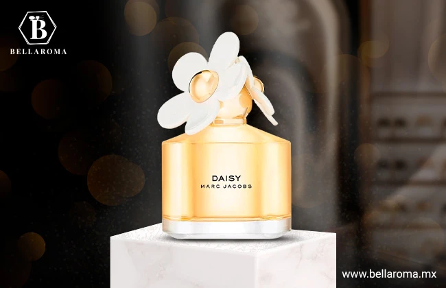 Botella del aroma Daisy con tapa de flores 