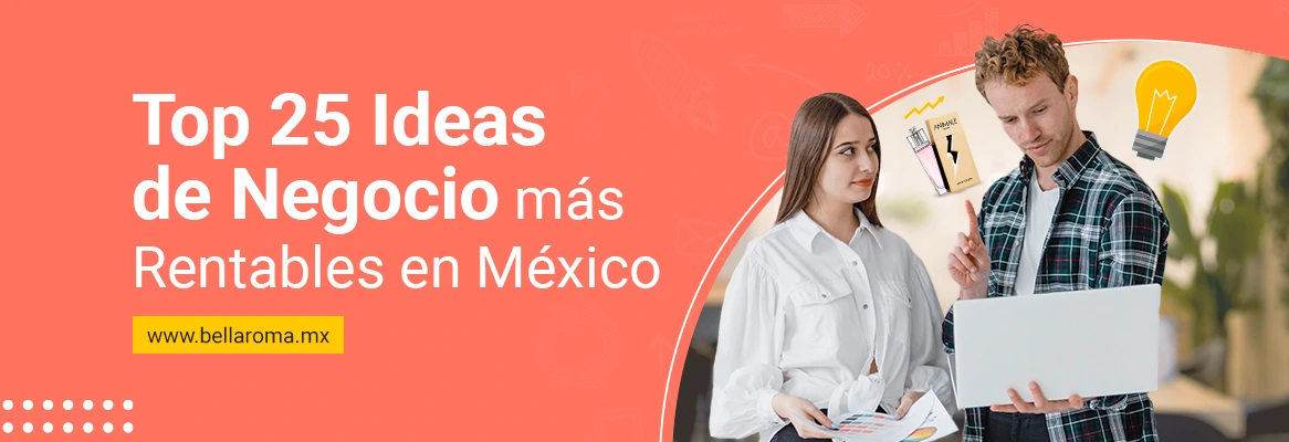 Pareja de jóvenes investigando en un ordenador las ideas de negocios más rentables para emprender en México