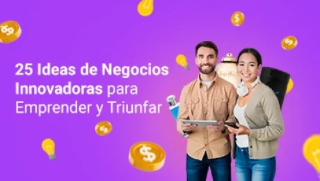 Dos emprendedores estudiando varias ideas de negocios innovadoras