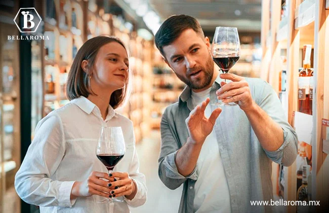 Dos personas con copas de vino en las manos